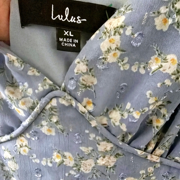 Lulus Darling Favorite Light Blue Floral Sleeveless Pleated Midi Dress S… - Picture 11 of 13